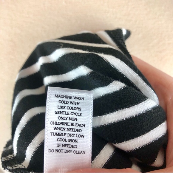 Express Top Striped Long Sleeve Turtleneck - Picture 8 of 8